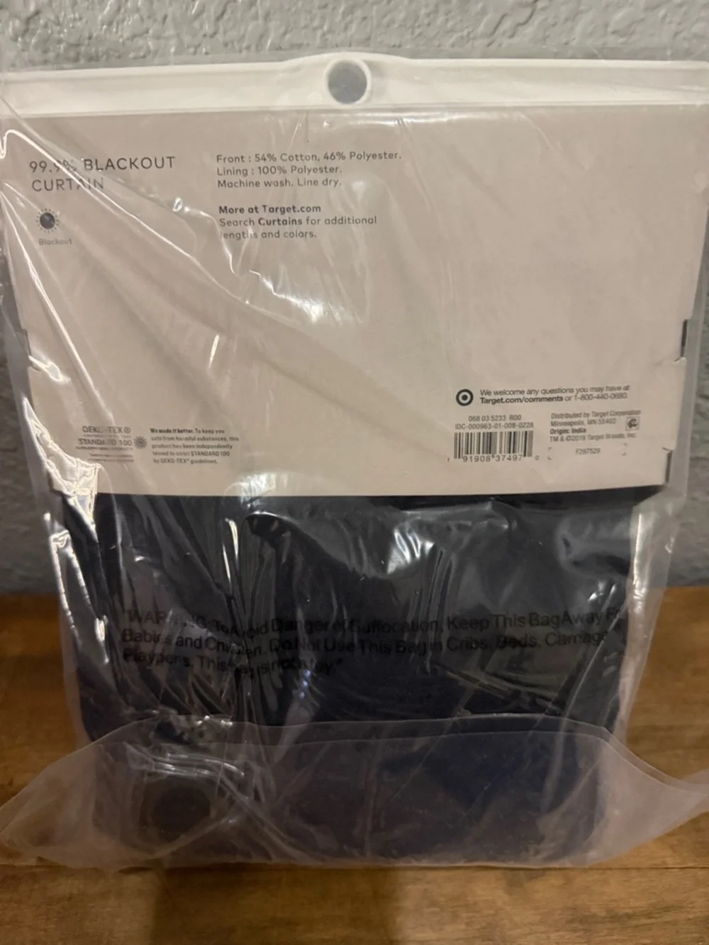 Project 62 Blackout Curtain Panel - Black NEW